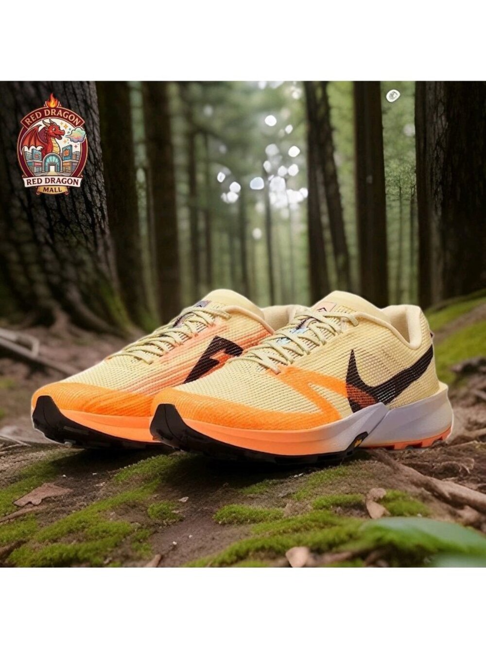 Nike Terra Kiger 10 Alabaster Black Orange Trail Running FV3929-701 - Men's 10.5